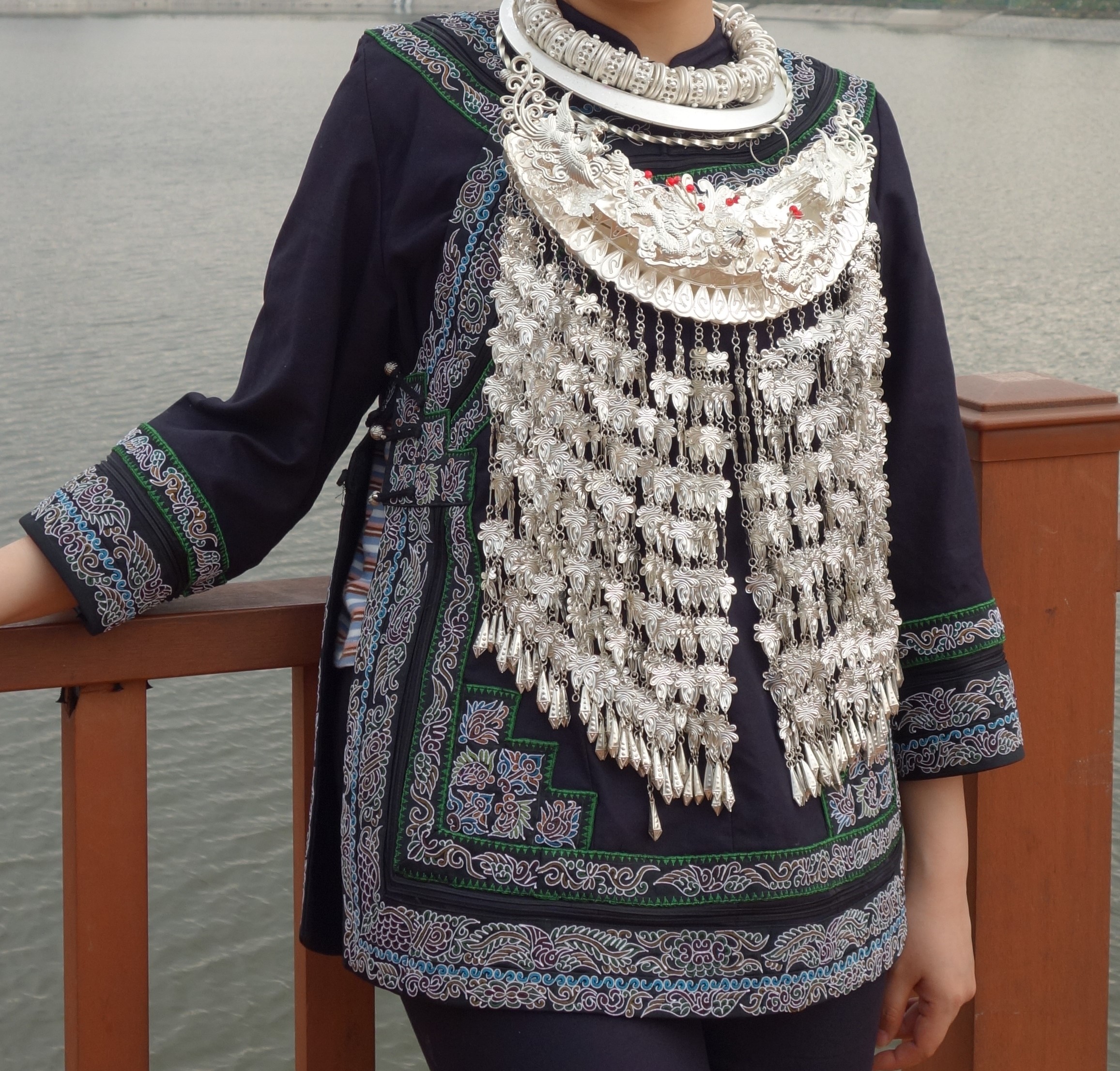 traditional women’s clothing fully decorated with Horsetail embroidery