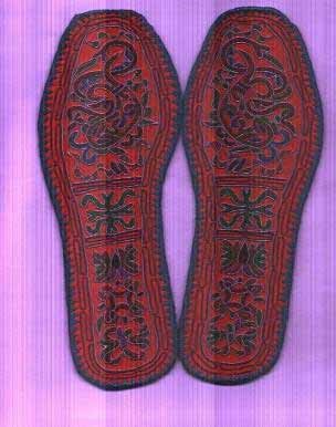 embroidered insoles