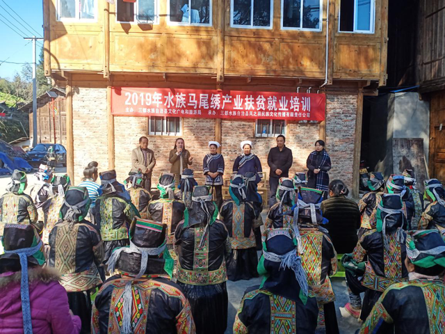 A training session in 2019, co-organized by local Party organization, Horsetail embroidery Association and Wei family